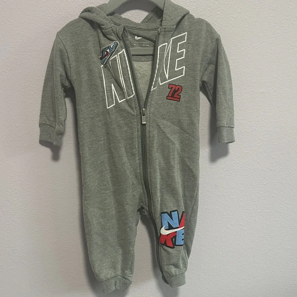 Nike Kids Gray Hooded Zip Up